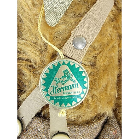 Vintage Hermann Teddy Bear Professor Higgins 174A Mohair Germany Plush 18 Inch - Picture 2 of 11